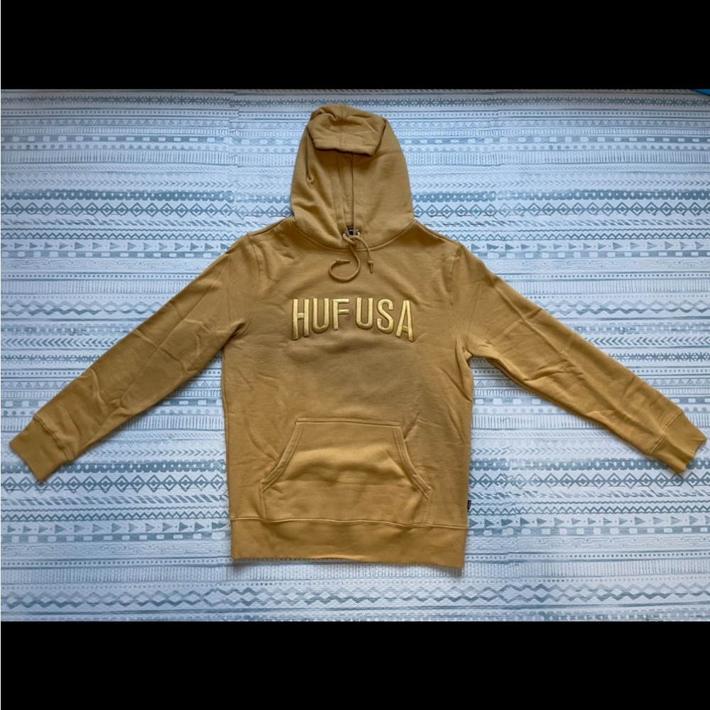 Huf embroidered hoodie sz M